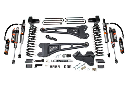 4 Inch Lift Kit w/ Radius Arm Ford F250/F350 Super Duty 17-19 4WD Gas 5 Inch Block 2 Leaf Main Fox 2.5 Performance Elite