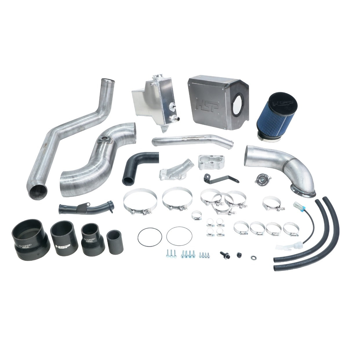 HSP Deluxe No Bridge/Cold Side Bundle Kit For 2006-2007 Silverado/Sierra 2500/3500-Flag Red