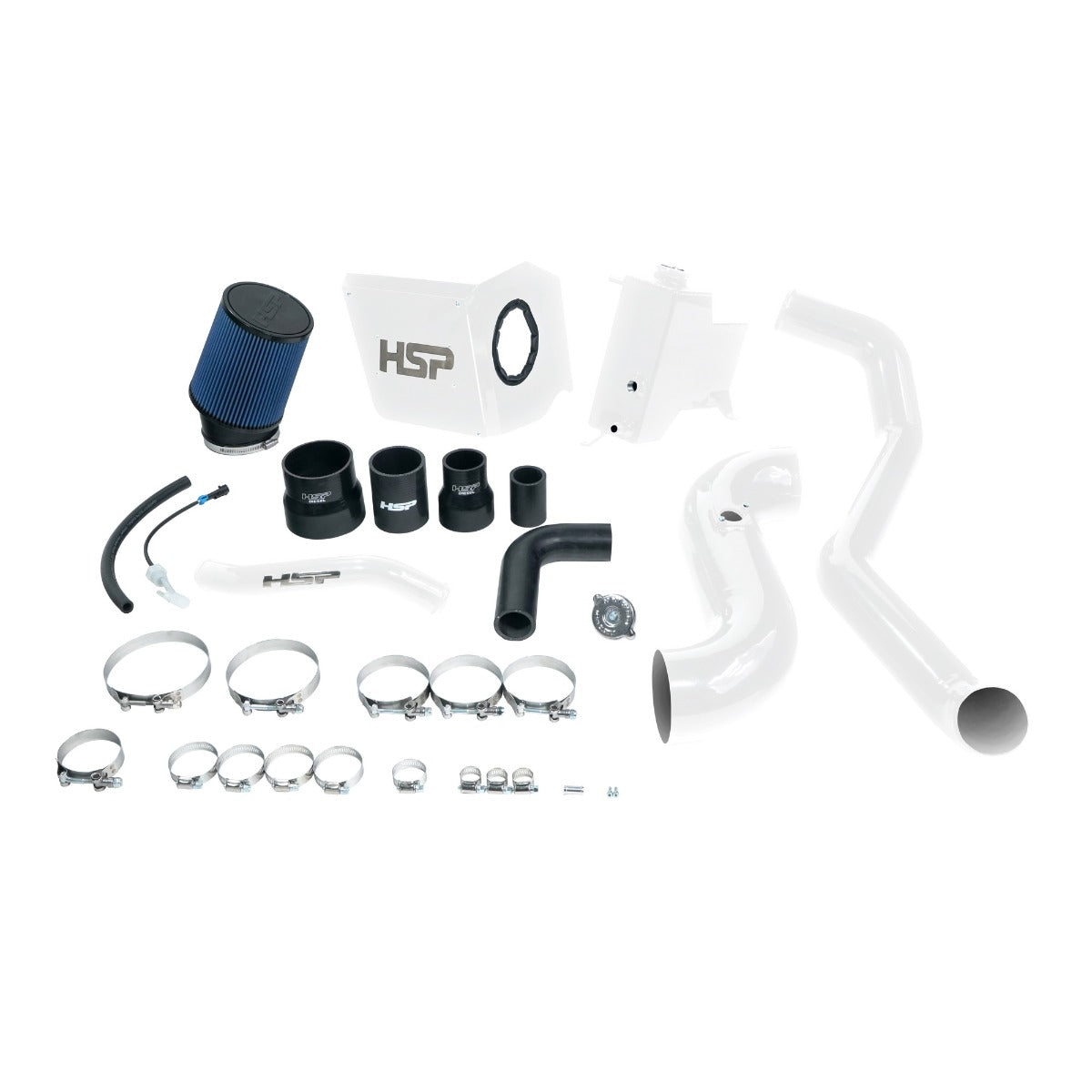 HSP Deluxe No Bridge/Cold Side Bundle Kit For 2011-2012 Silverado/Sierra 2500/3500-Ink Black