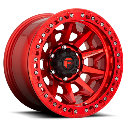 Aluminum Wheels 17X9 Covert Beadlock D113 6 On 139.7 Candy Red 106.1 Bore -15 Offset Multi Spoke Fuel Off Road Wheels