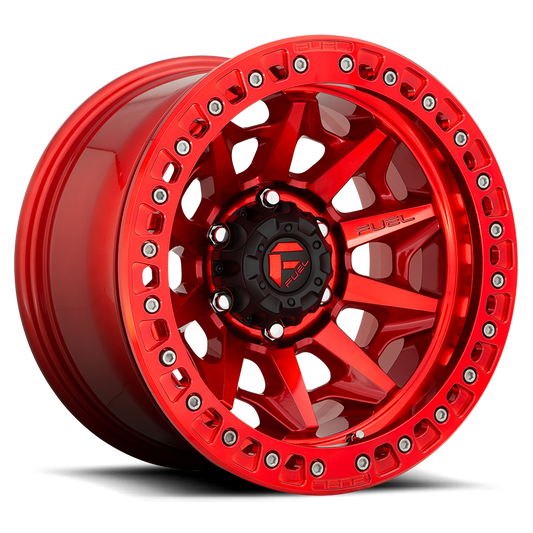Aluminum Wheels 17X9 Covert Beadlock D113 6 On 135 Candy Red 87.1 Bore -15 Offset Multi Spoke Fuel Off Road Wheels