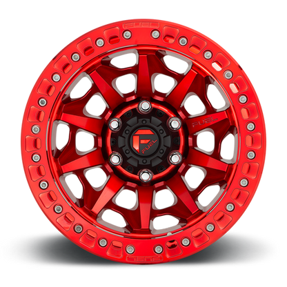 Aluminum Wheels 17X9 Covert Beadlock D113 6 On 135 Candy Red 87.1 Bore -15 Offset Multi Spoke Fuel Off Road Wheels