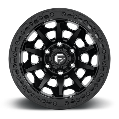 Aluminum Wheels 17X9 Covert Beadlock D114 6 On 135 Matte Black 87.1 Bore -15 Offset Multi Spoke Fuel Off Road Wheels