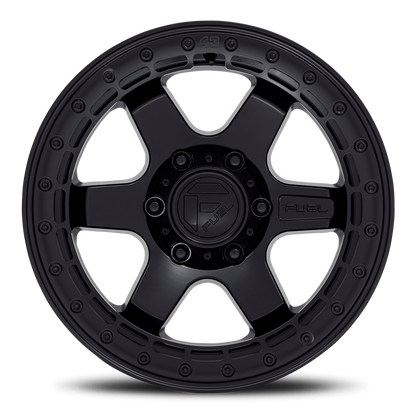 Aluminum Wheels 17X8.5 Block Beadlock D122 5 On 150 Matte Black Matte Black Ring 110.2 Bore 20 Offset 6 Spoke Fuel Off Road Wheels