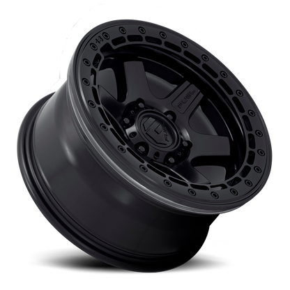 Aluminum Wheels 17X8.5 Block Beadlock D122 6 On 139.7 Matte Black Matte Black Ring 106.1 Bore 0 Offset 6 Spoke Fuel Off Road Wheels