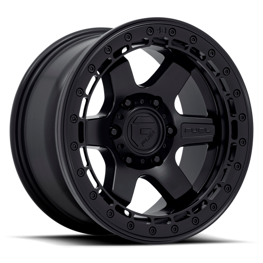 Aluminum Wheels 17X8.5 Block Beadlock D122 6 On 135 Matte Black Matte Black Ring 87.1 Bore 0 Offset 6 Spoke Fuel Off Road Wheels