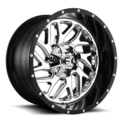 Aluminum Wheels 20X10 Triton D211 8 On 170 Chrome/Gloss Black Lip 125.1 Bore -19 Offset Mesh Spoke Fuel Off Road Wheels