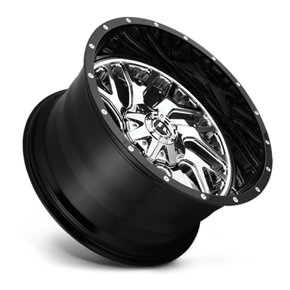 Aluminum Wheels 20X10 Triton D211 8 On 170 Chrome/Gloss Black Lip 125.1 Bore -19 Offset Mesh Spoke Fuel Off Road Wheels