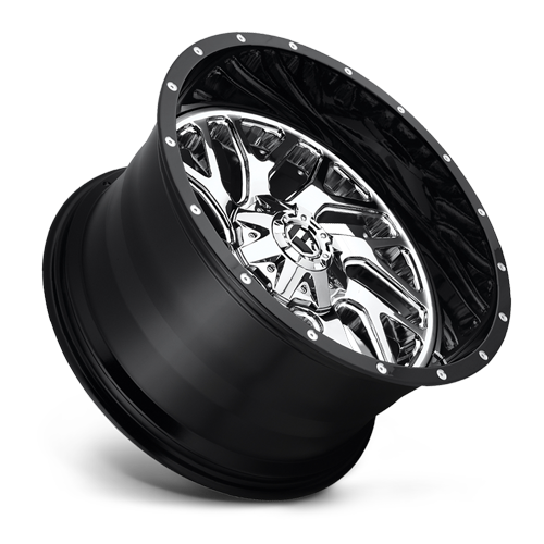 Aluminum Wheels 20X10 Triton D211 8 On 180 Chrome/Gloss Black Lip 124.2 Bore -19 Offset Mesh Spoke Fuel Off Road Wheels