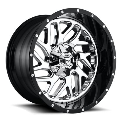 Aluminum Wheels 20X10 Triton D211 5 On 139.7/5 On 150 Chrome/Gloss Black Lip 110.1 Bore -19 Offset Mesh Spoke Fuel Off Road Wheels