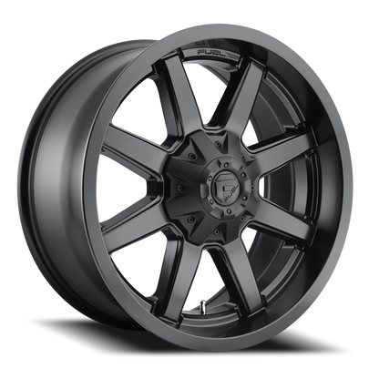 Aluminum Wheels 20X10 Maverick D436 8 On 165.1 Satin Black 125.1 Bore -18 Offset 8 Spoke Fuel Off Road Wheels