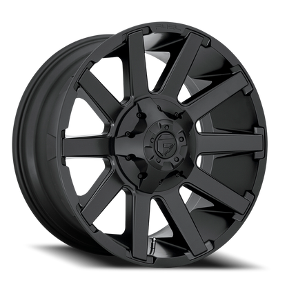 Aluminum Wheels 20X9 Contra D437 6 On 135/6 On 139.7 Matte Black 106.1 Bore 2 Offset 8 Spoke Fuel Off Road Wheels