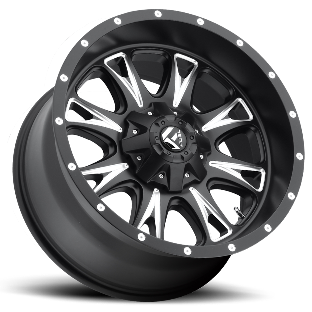 Aluminum Wheels 18X9 Throttle D513 8 On 180 Black Milled 125.2 Bore 20 Offset Fuel Off Road Wheels