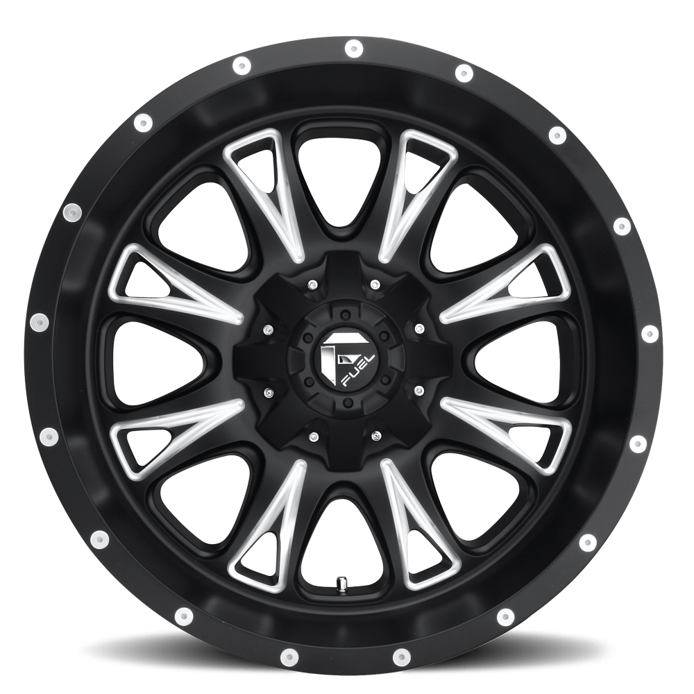 Aluminum Wheels 18X9 Throttle D513 8 On 180 Black Milled 125.2 Bore 20 Offset Fuel Off Road Wheels