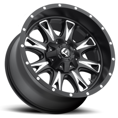 Aluminum Wheels 18X9 Throttle D513 6 On 135/6 On 139.7 Black Milled 106.4 Bore 1 Offset Fuel Off Road Wheels