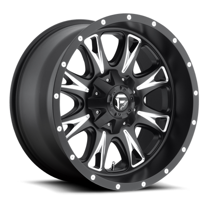 Aluminum Wheels 20X9 Throttle D513 6 On 135/6 On 139.7 Black Milled 106.4 Bore 1 Offset Fuel Off Road Wheels