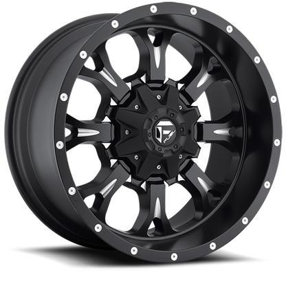 Aluminum Wheels 18X9 Krank D517 6 On 135/6 On 139.7 Matte Black Milled 106.4 Bore 20 Offset Fuel Off Road Wheels
