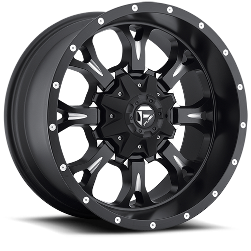 Aluminum Wheels 20X10 Krank D517 5 On 114.3/5 On 127 Matte Black/Milled 78.1 Bore -12 Offset Fuel Off Road Wheels