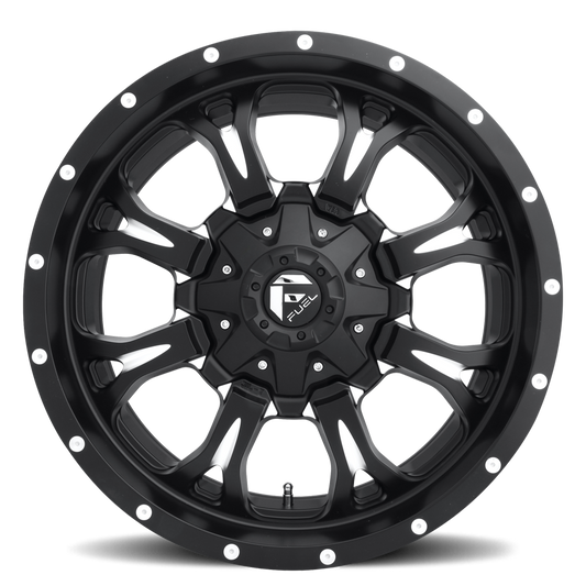 Aluminum Wheels 20X9 Krank D517 8 On 170 Matte Black Milled 125.2 Bore 1 Offset Fuel Off Road Wheels