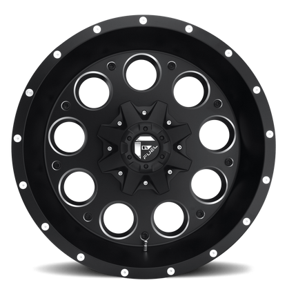 Aluminum Wheels 15X8 Revolver D525 6 On 139.7 Matte Black Milled 108 Bore -18 Offset Fuel Off Road Wheels