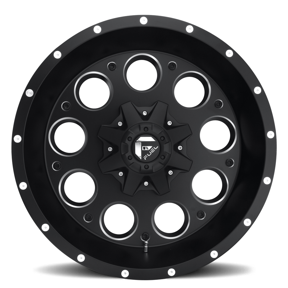Aluminum Wheels 17X9 Revolver D525 6 On 135/6 On 139.7 Matte Black Milled 106.4 Bore -12 Offset Fuel Off Road Wheels