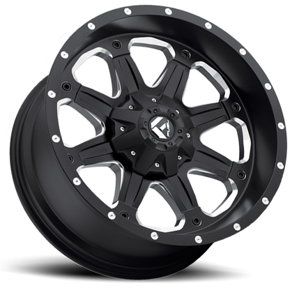 Aluminum Wheels 16X8 Boost D534 6 On 139.7 Black Milled 108 Bore 20 Offset Multi Spoke Fuel Off Road Wheels