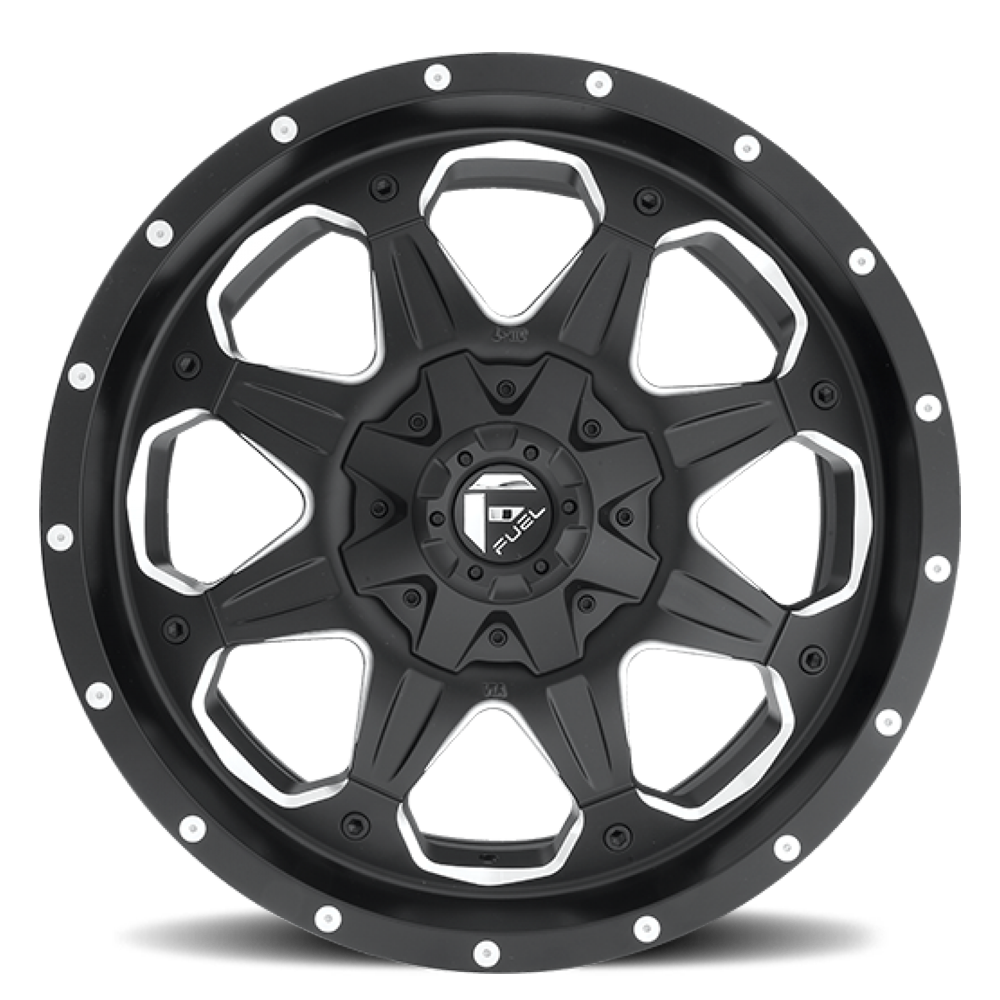 Aluminum Wheels 17X9 Boost D534 5 On 114.3/5 On 127 Black Milled 78.1 Bore -12 Offset Multi Spoke Fuel Off Road Wheels