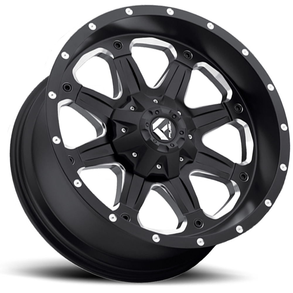 Aluminum Wheels 18X9 Boost D534 5 On 114.3/5 On 127 Black Milled 78.1 Bore -12 Offset Multi Spoke Fuel Off Road Wheels