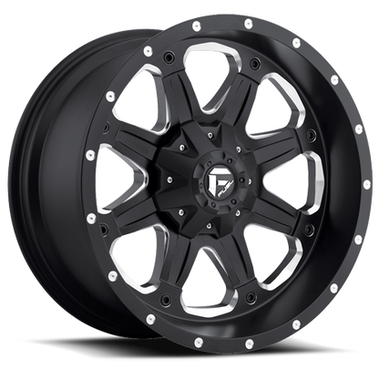 Aluminum Wheels 18X9 Boost D534 6 On 135/6 On 139.7 Black Milled 106.4 Bore 1 Offset Multi Spoke Fuel Off Road Wheels