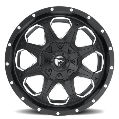 Aluminum Wheels 20X9 Boost D534 6 On 135/6 On 139.7 Black Milled 106.4 Bore 1 Offset Multi Spoke Fuel Off Road Wheels