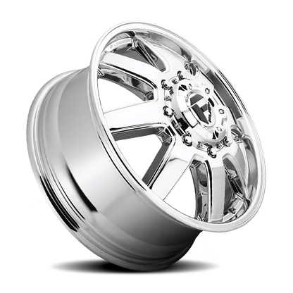 Dually Wheels 20X8.25 Maverick Dually D536 8 On 165.1 Chrome 121.5 Bore 122 Offset 7 Spoke Front Dually Fuel Off Road Wheels
