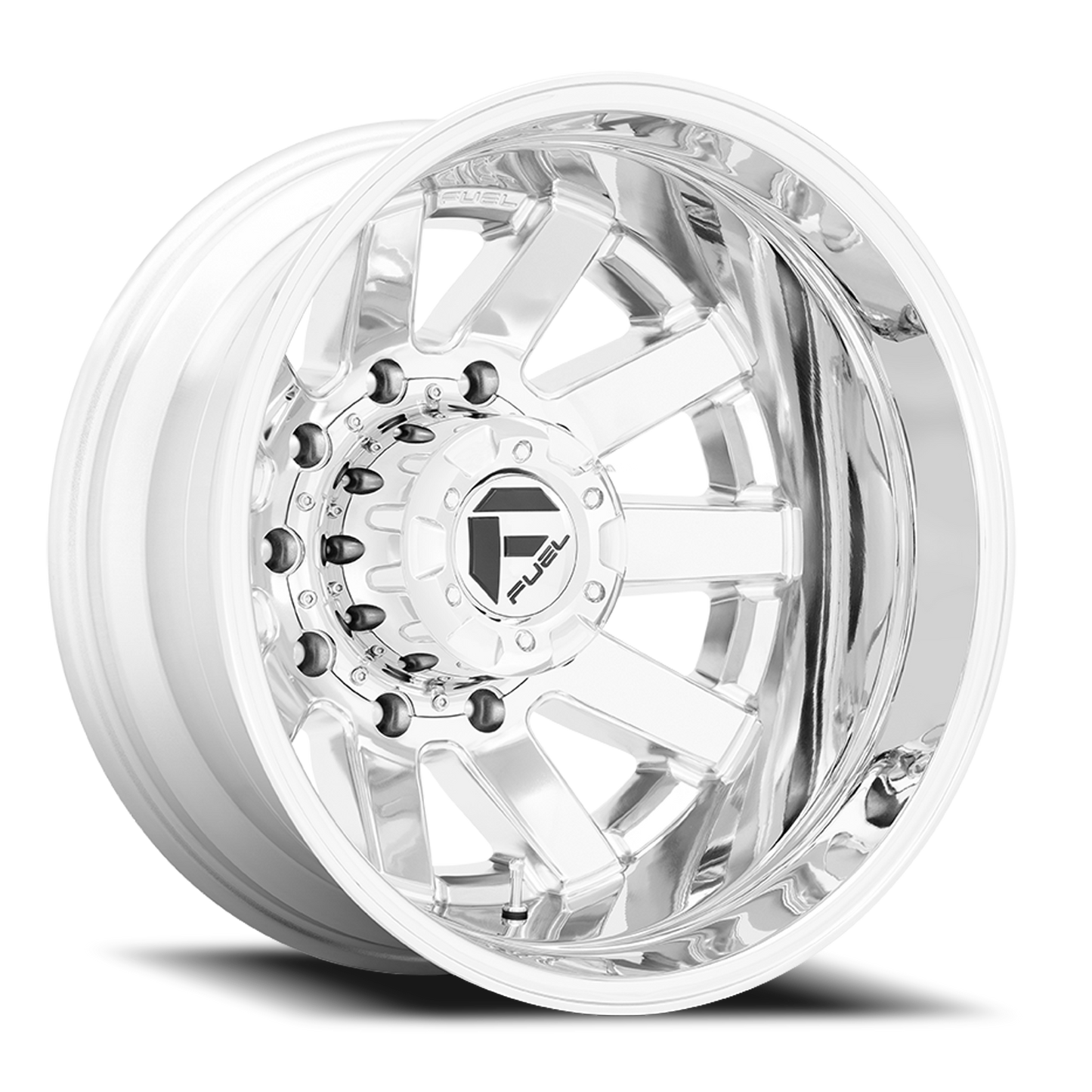 Dually Wheels 20X8.25 Maverick Dually D536 10 On 225 Chrome 170.1 Bore -202 Offset 7 Spoke Outer Dually Fuel Off Road Wheels