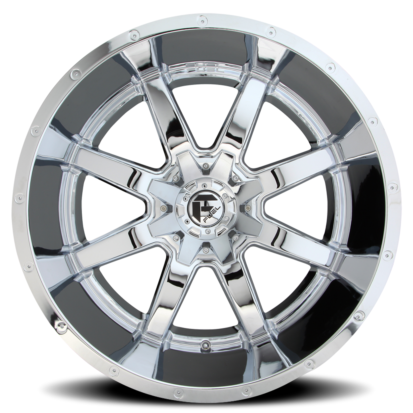 Aluminum Wheels 22X12 Maverick D536 8 On 180 Chrome 124.3 Bore -44 Offset Fuel Off Road Wheels