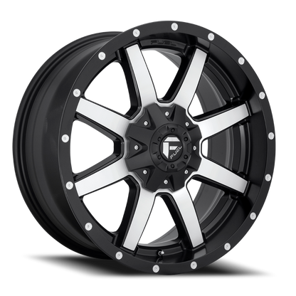 Aluminum Wheels 18X9 Maverick D537 6 On 135/6 On 139.7 Black Machined 106.4 Bore -12 Offset Fuel Off Road Wheels