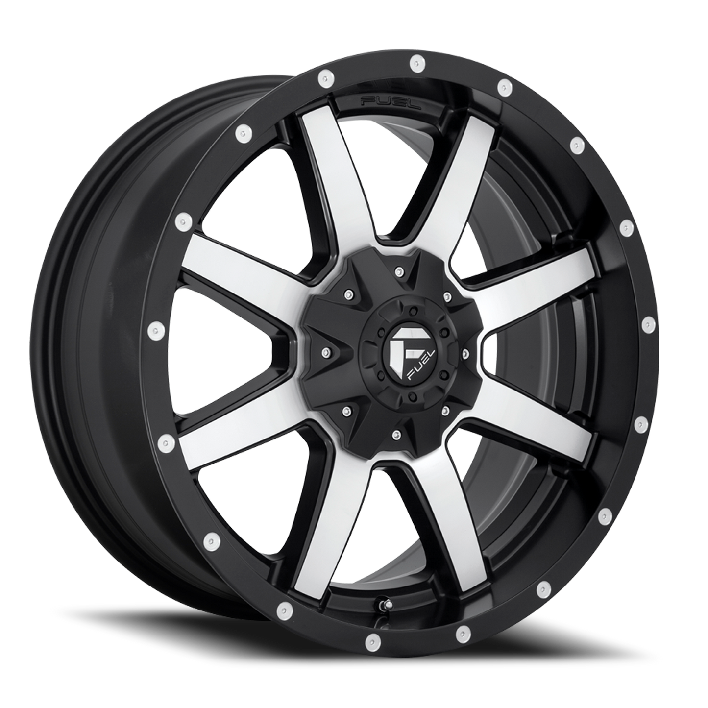 Aluminum Wheels 20X10 Maverick D537 6 On 135/6 On 139.7 Black Machined 106.4 Bore -24 Offset Fuel Off Road Wheels