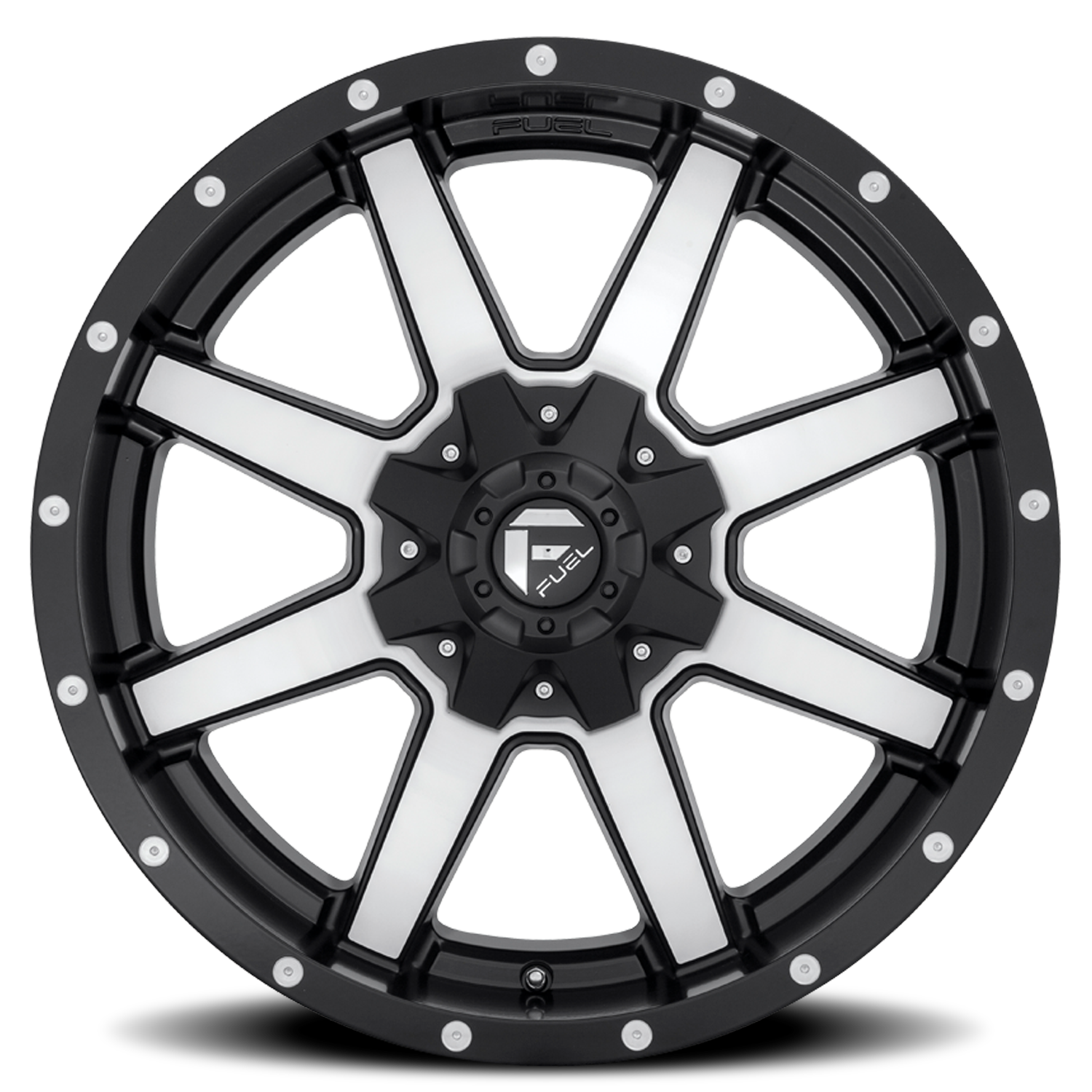Aluminum Wheels 20X9 Maverick D537 8 On 170 Black Machined 125.2 Bore 1 Offset Fuel Off Road Wheels