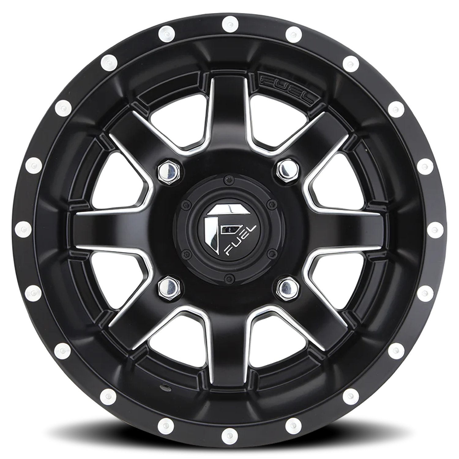 Aluminum Wheels 14X7 Maverick UTV D538 4 On 156 Matte Black Milled 132 Bore 38 Offset Fuel Off Road Wheels