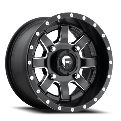 Aluminum Wheels 15X10 Maverick UTV D538 4 On 156 Matte Black Milled 132 Bore 0 Offset Fuel Off Road Wheels