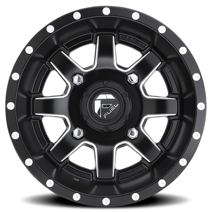 Aluminum Wheels 15X10 Maverick UTV D538 4 On 156 Matte Black Milled 132 Bore 0 Offset Fuel Off Road Wheels