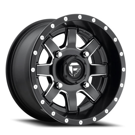 Aluminum Wheels 16X7 Maverick UTV D538 4 On 110 Matte Black Milled 79.4 Bore 13 Offset Fuel Off Road Wheels