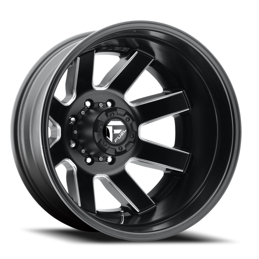 Dually Wheels 17X6.5 Maverick Dually D538 8 On 200 Black Milled 142 Bore -140 Offset 7 Spoke Outer Dually Fuel Off Road Wheels