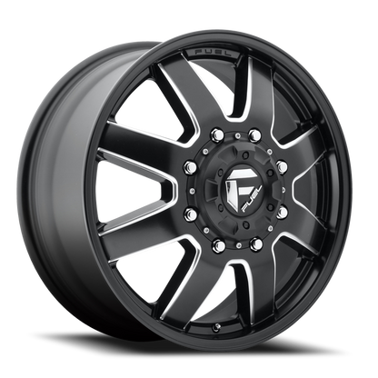 Dually Wheels 17X6.5 Maverick Dually D538 8 On 210 Black Milled 154.3 Bore 116 Offset 7 Spoke Front Dually Fuel Off Road Wheels