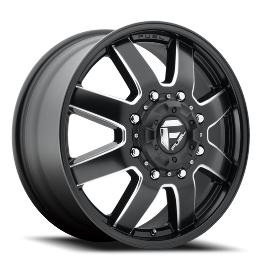 Dually Wheels 20X8.3 Maverick Dually D538 8 On 200 Black Milled 142 Bore 122 Offset 7 Spoke Front Dually Fuel Off Road Wheels