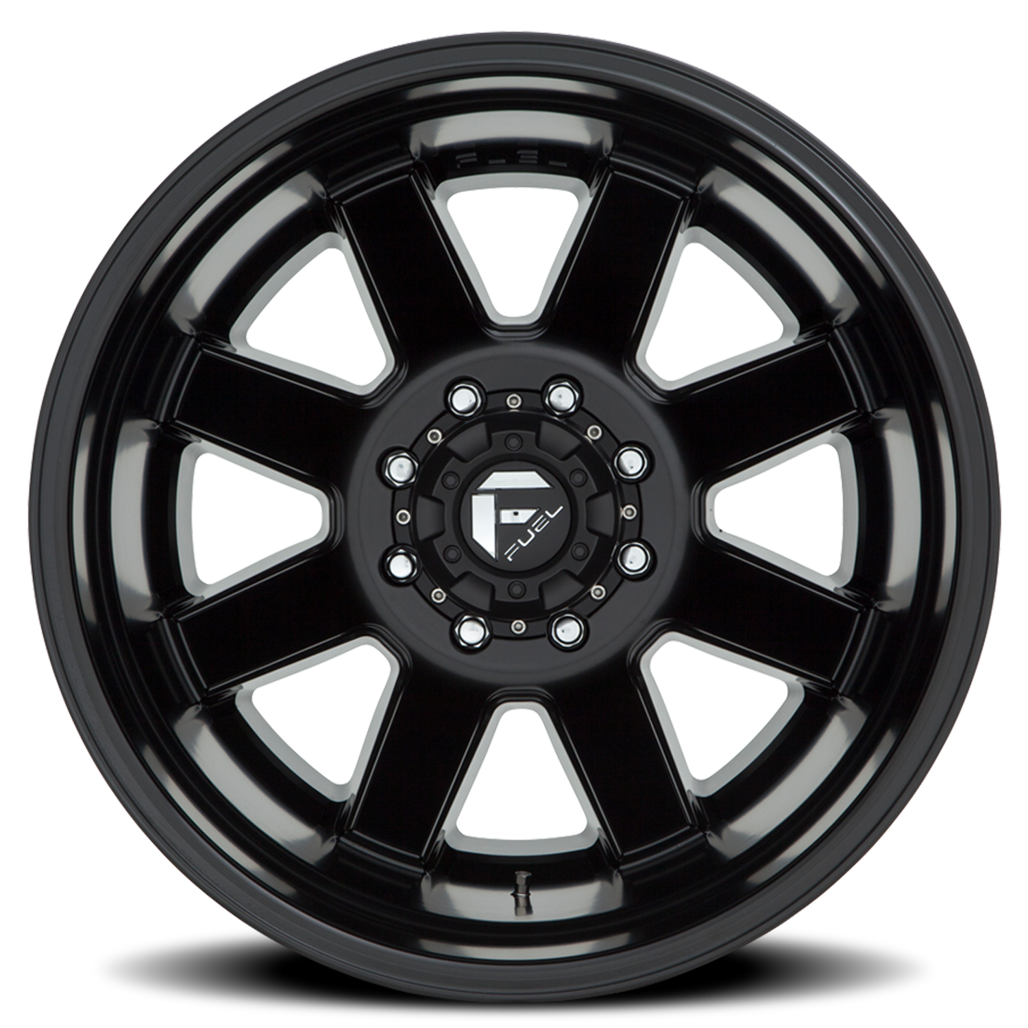 Dually Wheels 22X8.3 Maverick Dually D538 8 On 165.1 Black Milled 117 Bore -195 Offset 7 Spoke Outer Dually Fuel Off Road Wheels