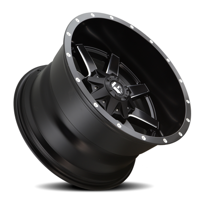Aluminum Wheels 24X14 Maverick D538 8 On 165.1 Black Milled 125.2 Bore -75 Offset Fuel Off Road Wheels