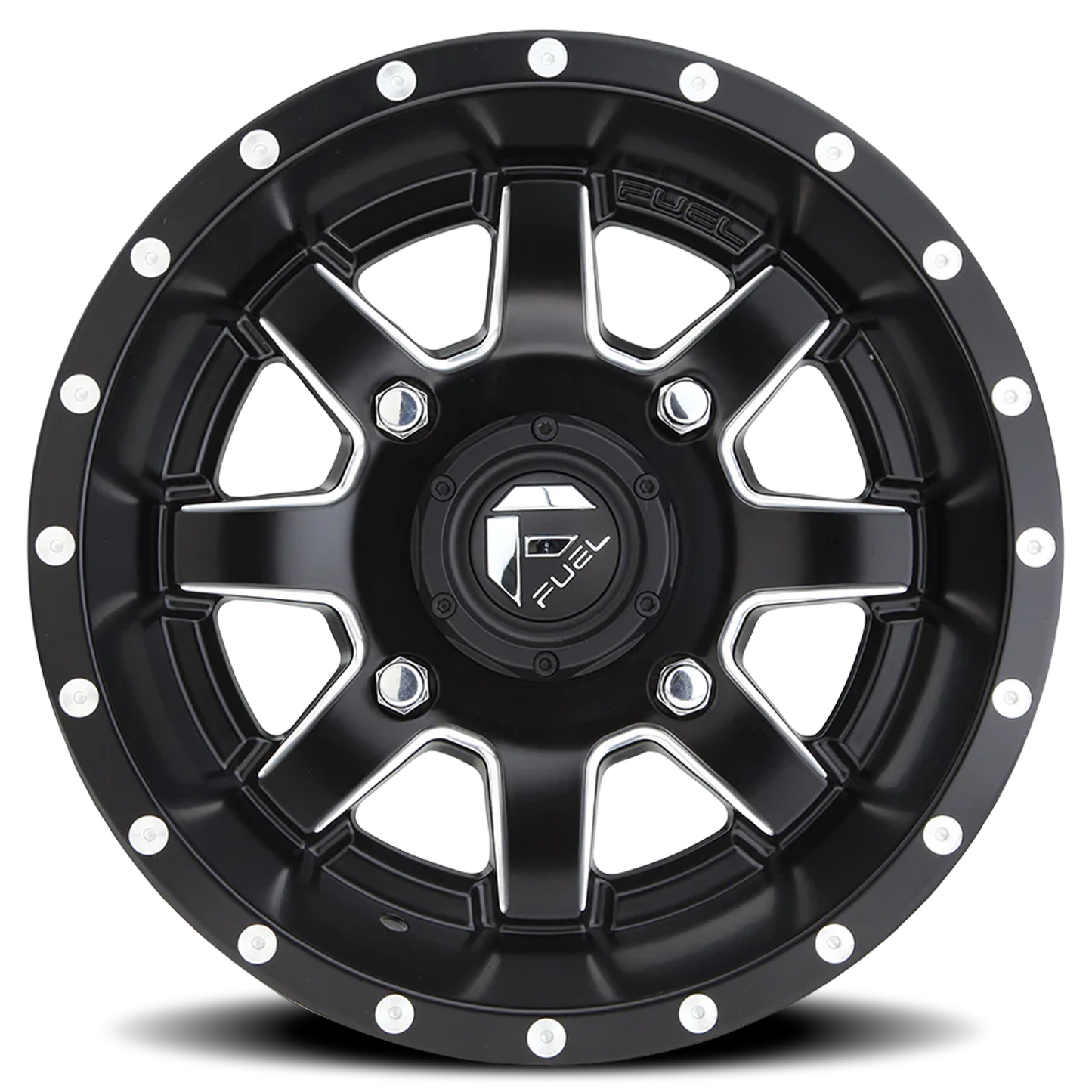 Aluminum Wheels 30X6 Maverick UTV D538 4 On 137 Matte Black Milled 110.1 Bore 1 Offset Fuel Off Road Wheels