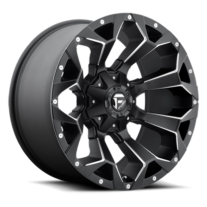 Aluminum Wheels 17X8.5 Assault D546 6 On 135/6 On 139.7 Matte Black Milled 106.4 Bore 14 Offset 8 Spoke Fuel Off Road Wheels