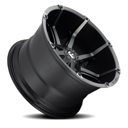 Aluminum Wheels 18X9 Coupler D556 8 On 165.1 Matte Black/Machined Dark Tint 125.2 Bore 1 Offset 8 Spoke Fuel Off Road Wheels