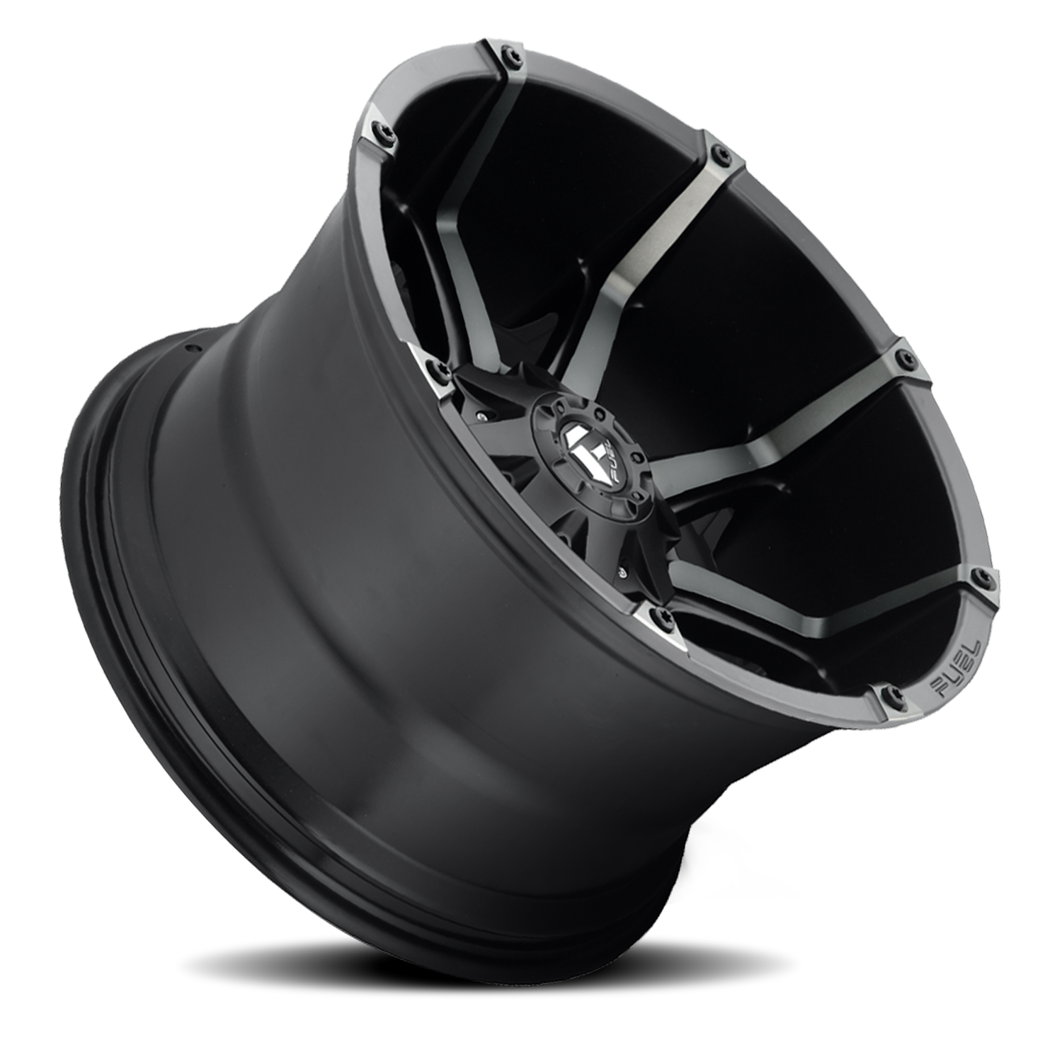 Aluminum Wheels 18X9 Coupler D556 6 On 135/6 On 139.7 Matte Black/Machined Dark Tint 106.4 Bore -12 Offset 8 Spoke Fuel Off Road Wheels