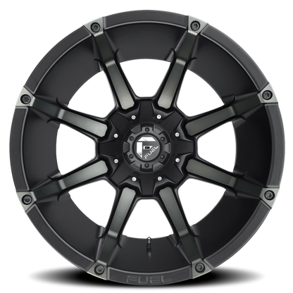 Aluminum Wheels 18X9 Coupler D556 6 On 135/6 On 139.7 Matte Black/Machined Dark Tint 106.4 Bore -12 Offset 8 Spoke Fuel Off Road Wheels